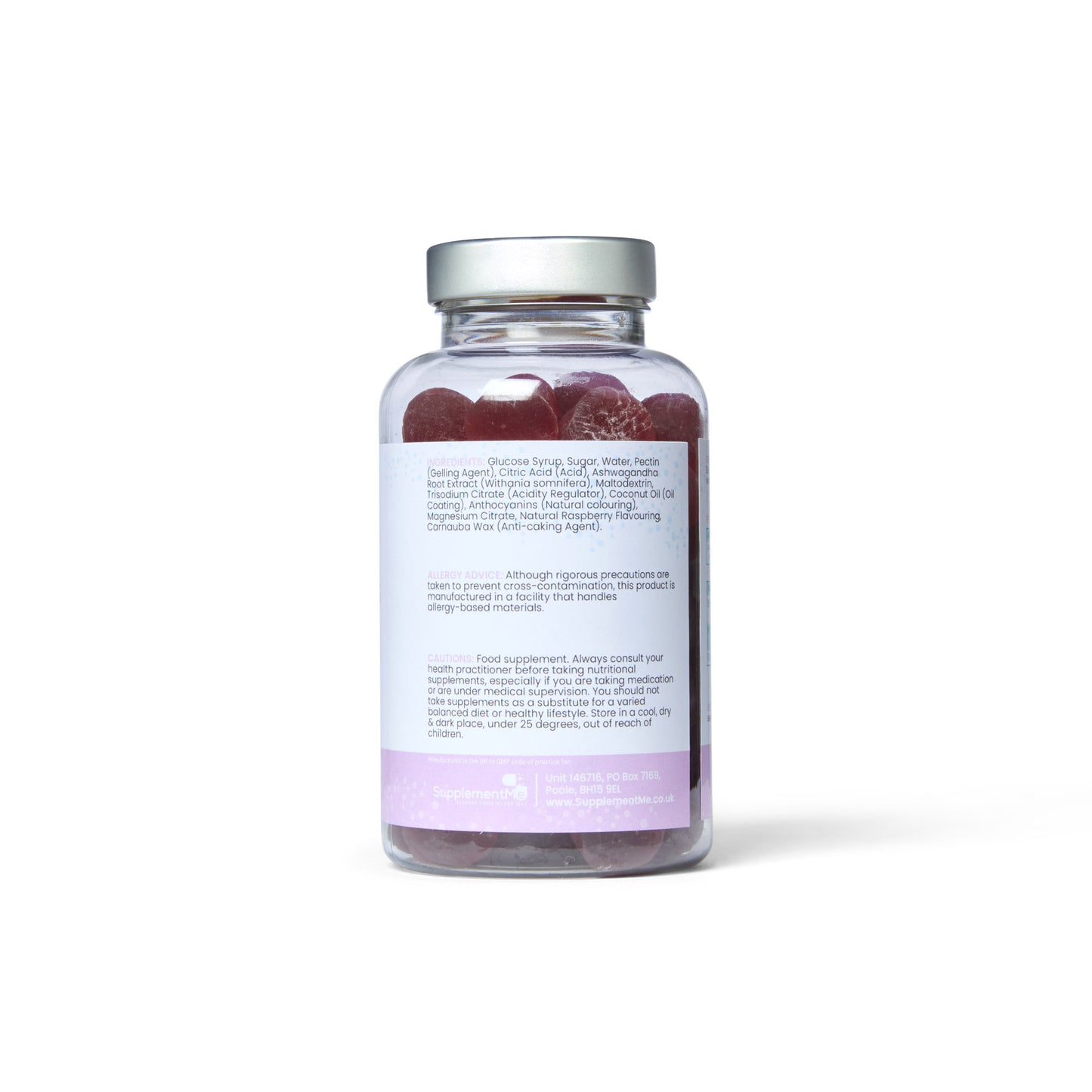Ashwagandha 600mg Gummies back label