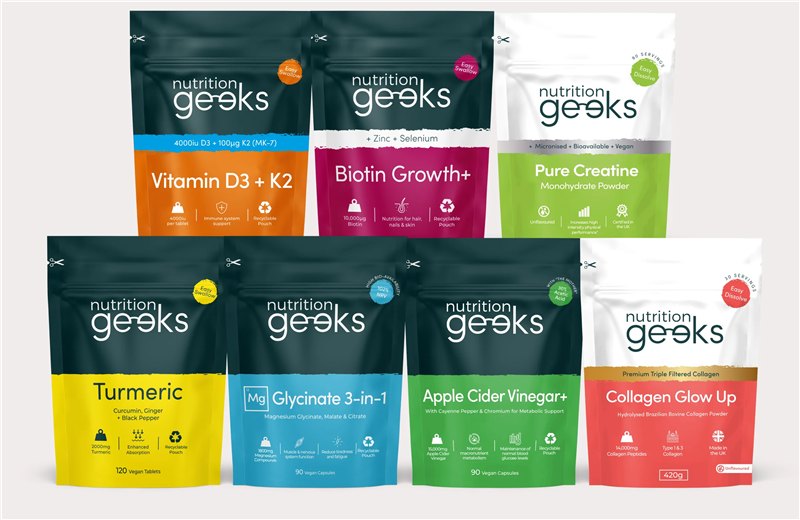 Nutrition Geeks supplement range
