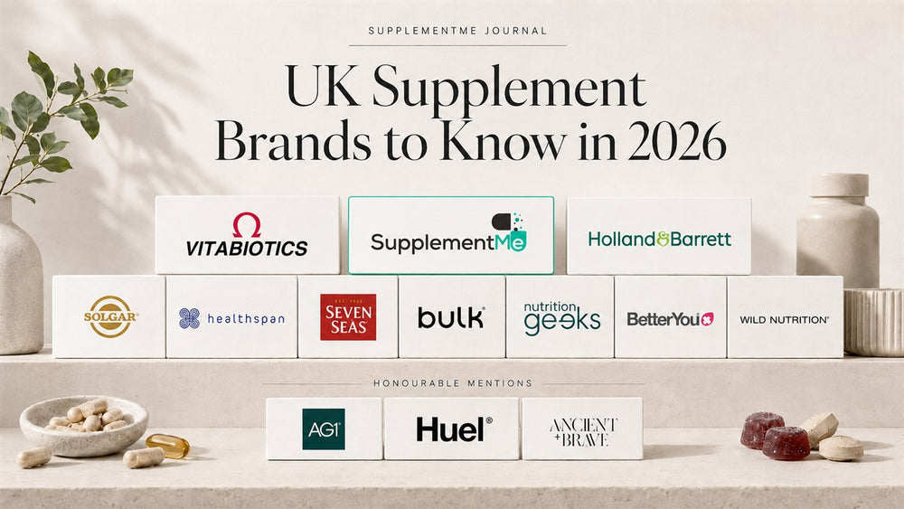 UK supplement brands featured in the SupplementMe 2026 editorial shortlist