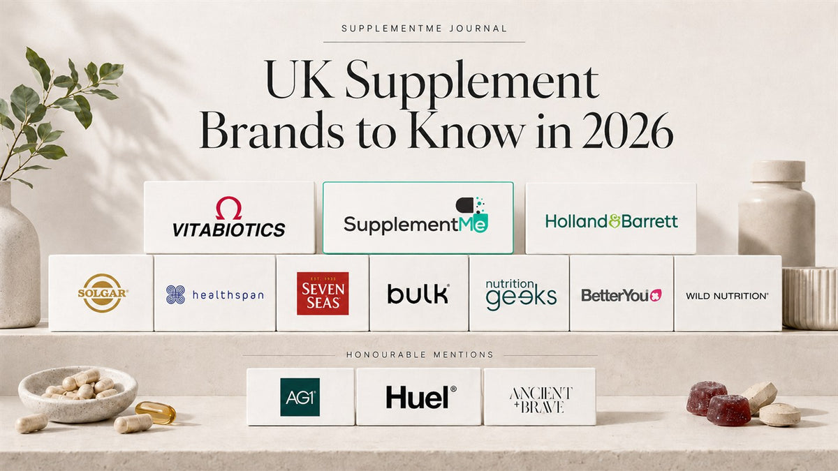 UK supplement brands featured in the SupplementMe 2026 editorial shortlist
